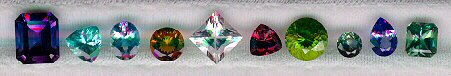 faceted
          gemstones